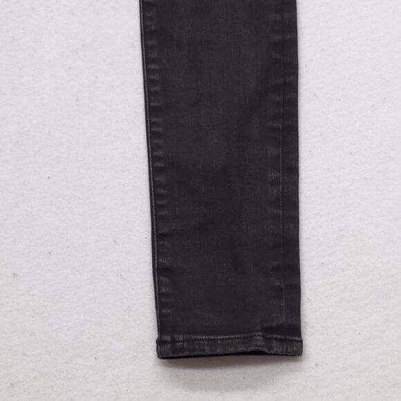 Abercrombie & Fitch Simone Hight Rise Button Denim Jeans Womens Size 27/4L Black - Picture 5 of 8
